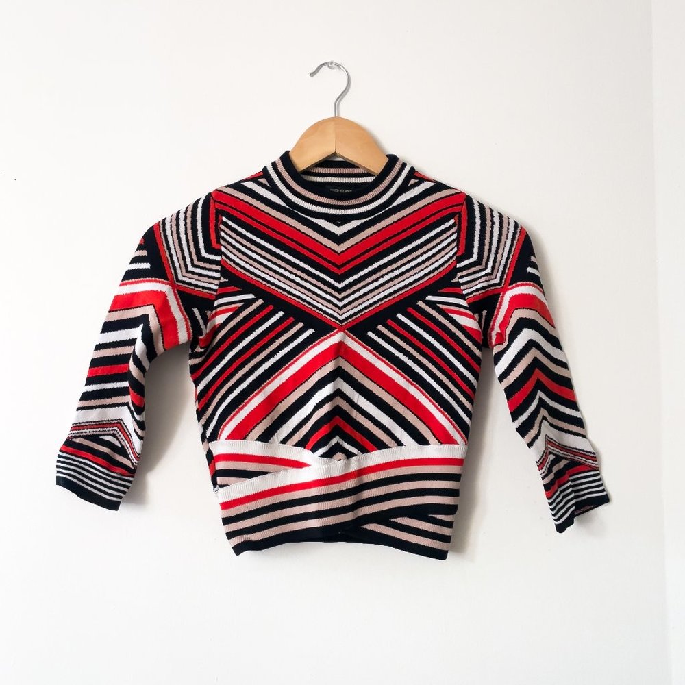 RIVER ISLAND CROPPED FITTED SWEATER TOP